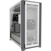 Corsair iCUE 5000D AIRFLOW Tempered Glass Mid-Tower ATX Gaming Case, High-Airflow Front Panel Includes 2x 120mm Fans-White | Corsair iCUE 5000D AIRFLOW WHT | - CompuMe
